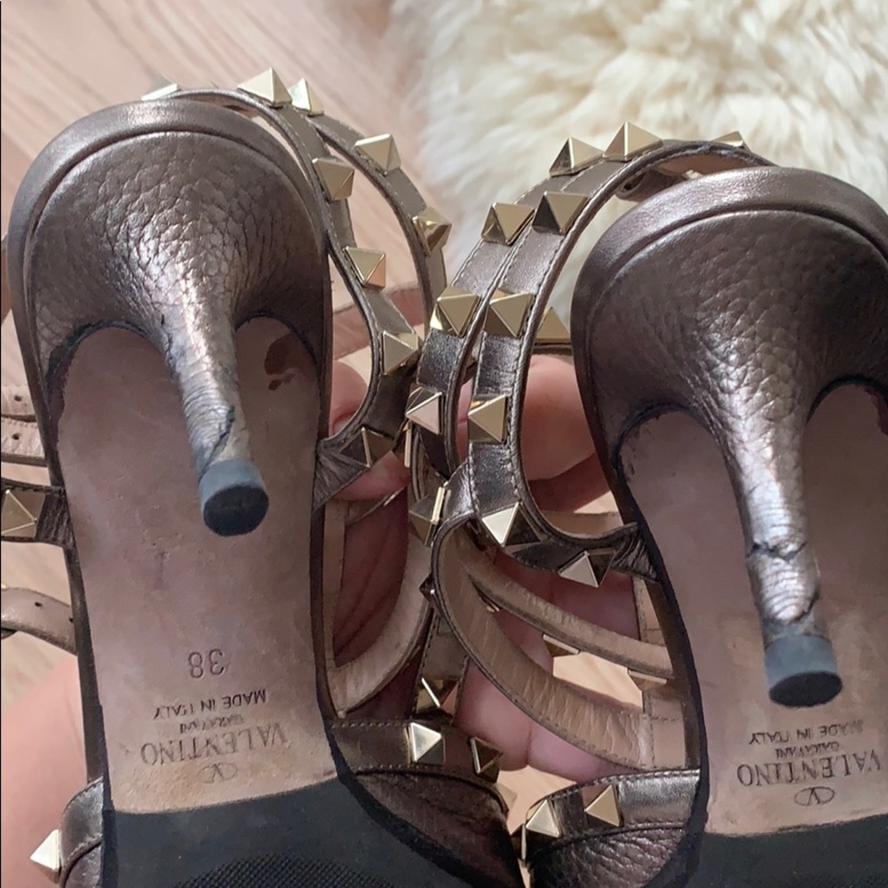Valentino Gold Studded Heels - Picture 8 of 8